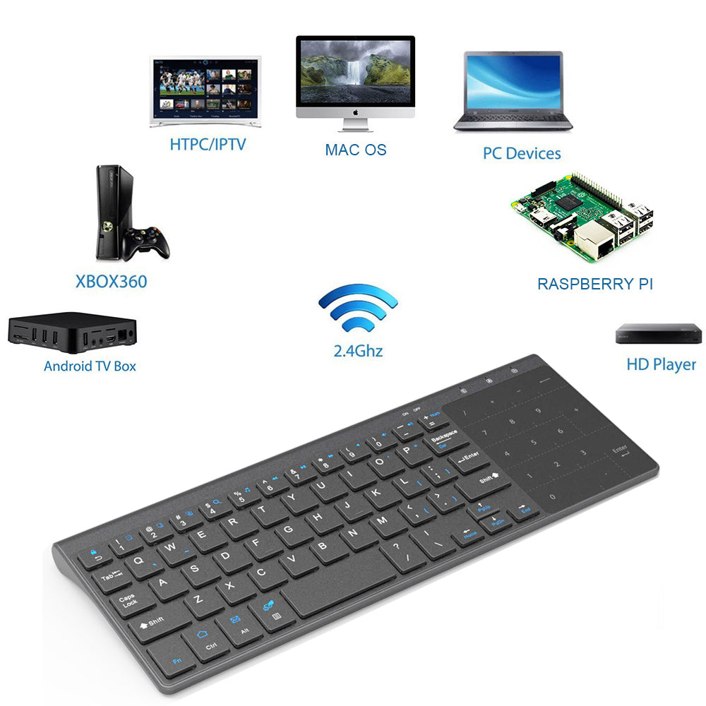 Small Wireless Keyboard with Numeric Touchpad by HitMyNeed