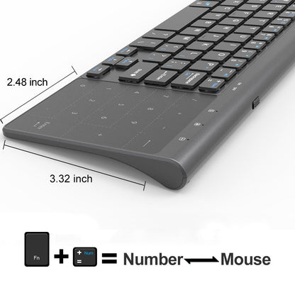 Small Wireless Keyboard with Numeric Touchpad by HitMyNeed