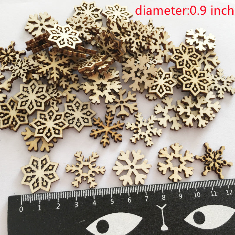 Small Wooden Snowflakes for DIY Crafts (50 Pack) by HitMyNeed