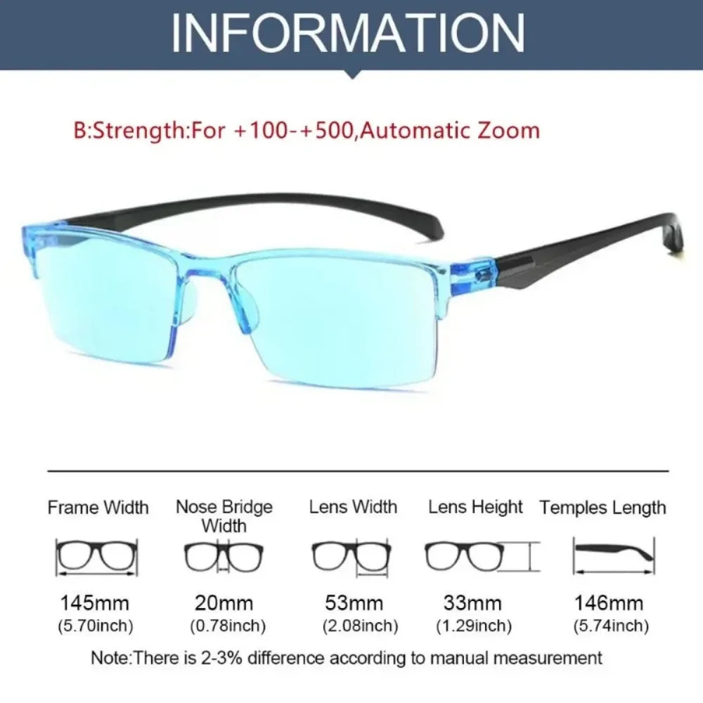 Smart Auto Zoom Anti-Blue Light Reading Glasses by HitMyNeed