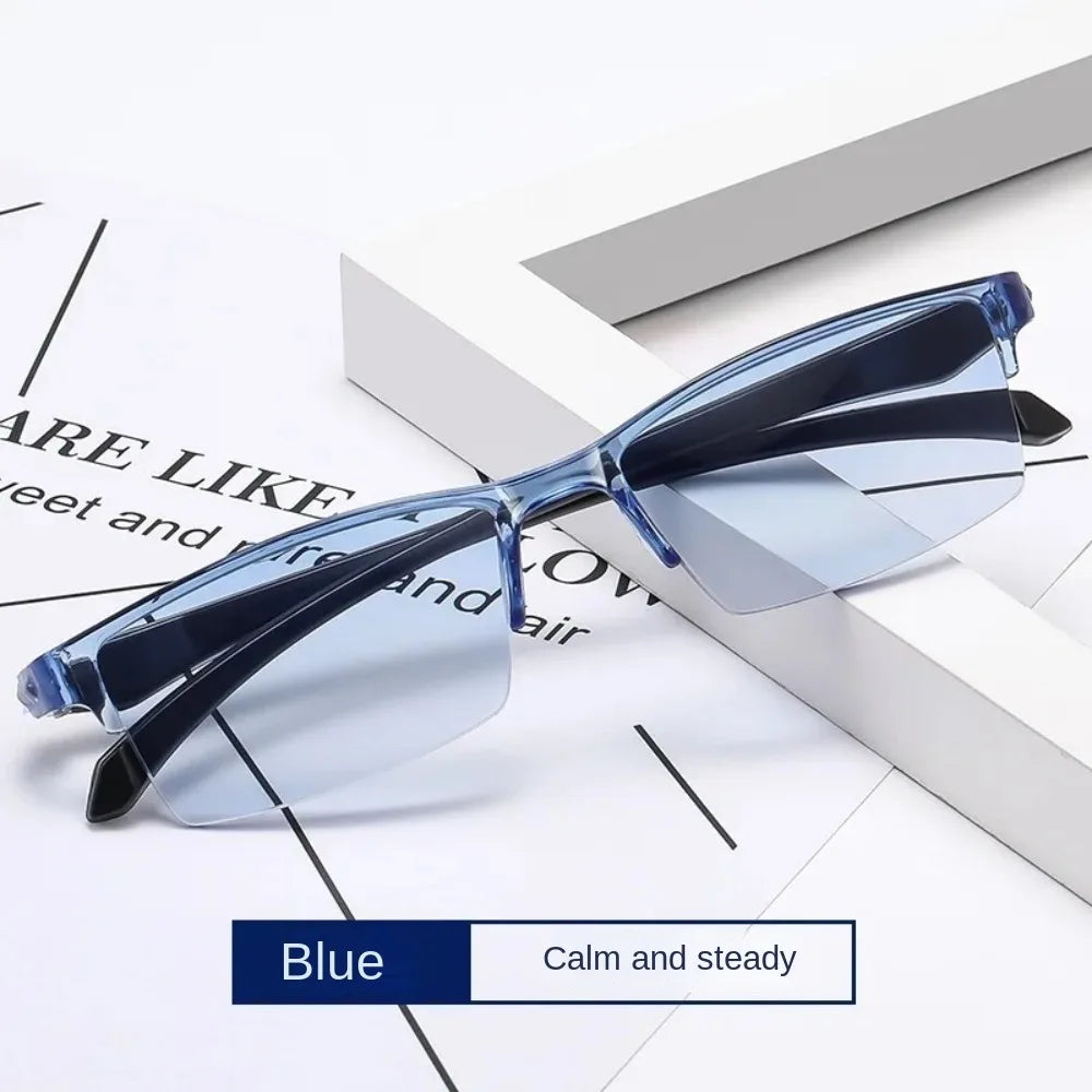 Smart Auto Zoom Anti-Blue Light Reading Glasses blue by HitMyNeed