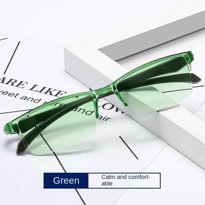 Smart Auto Zoom Anti-Blue Light Reading Glasses green by HitMyNeed