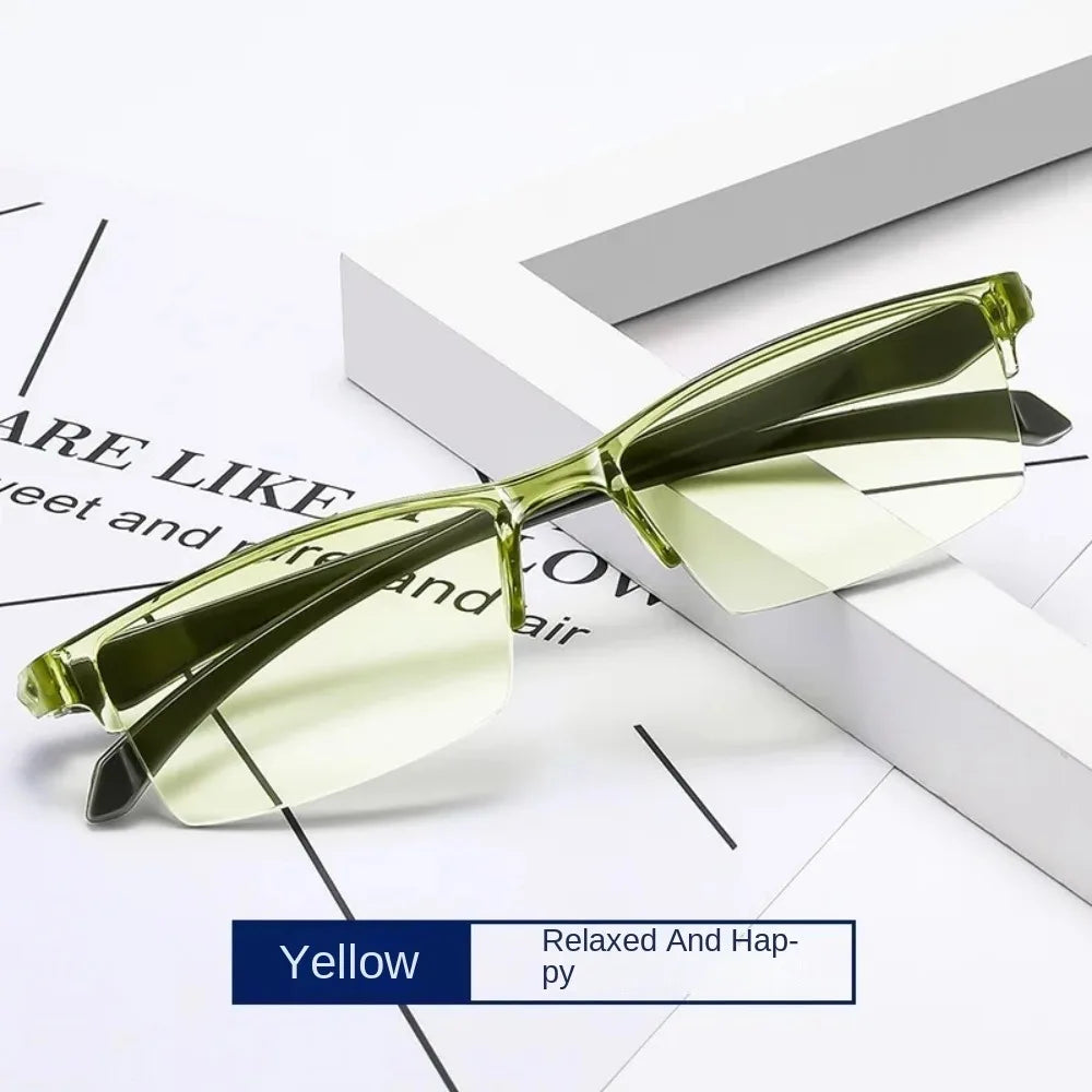 Smart Auto Zoom Anti-Blue Light Reading Glasses yellow by HitMyNeed