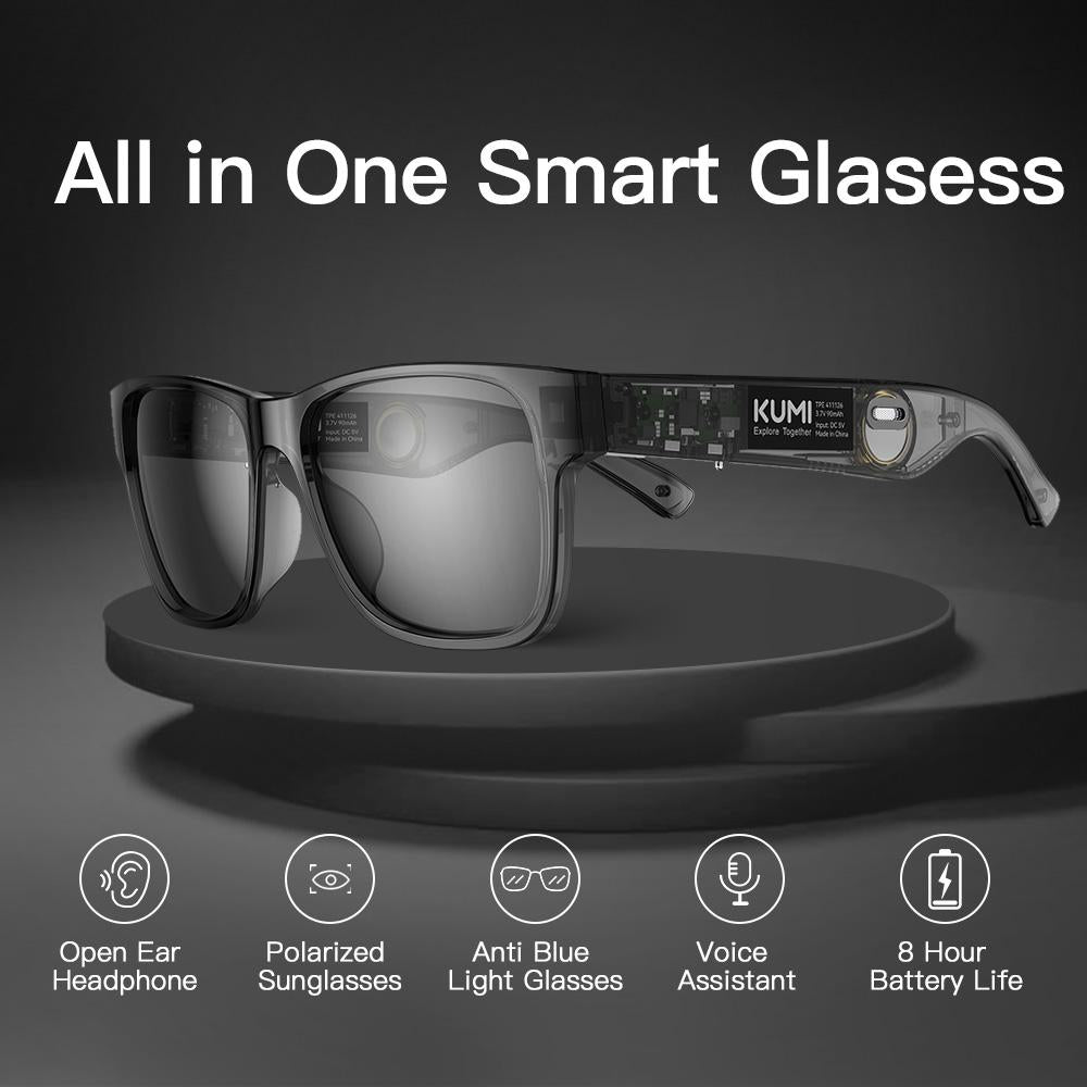 Smart Bluetooth Polarized Sunglasses with Open-Ear Audio by HitMyNeed