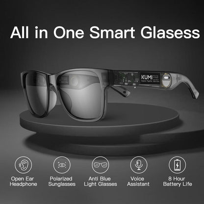 Smart Bluetooth Polarized Sunglasses with Open-Ear Audio by HitMyNeed