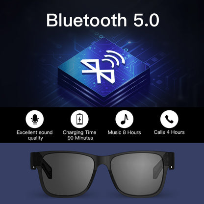 Smart Bluetooth Polarized Sunglasses with Open-Ear Audio by HitMyNeed
