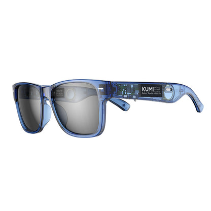 Smart Bluetooth Polarized Sunglasses with Open-Ear Audio blue by HitMyNeed
