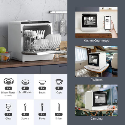 Smart Countertop Dishwasher with App Control 5L by HitMyNeed