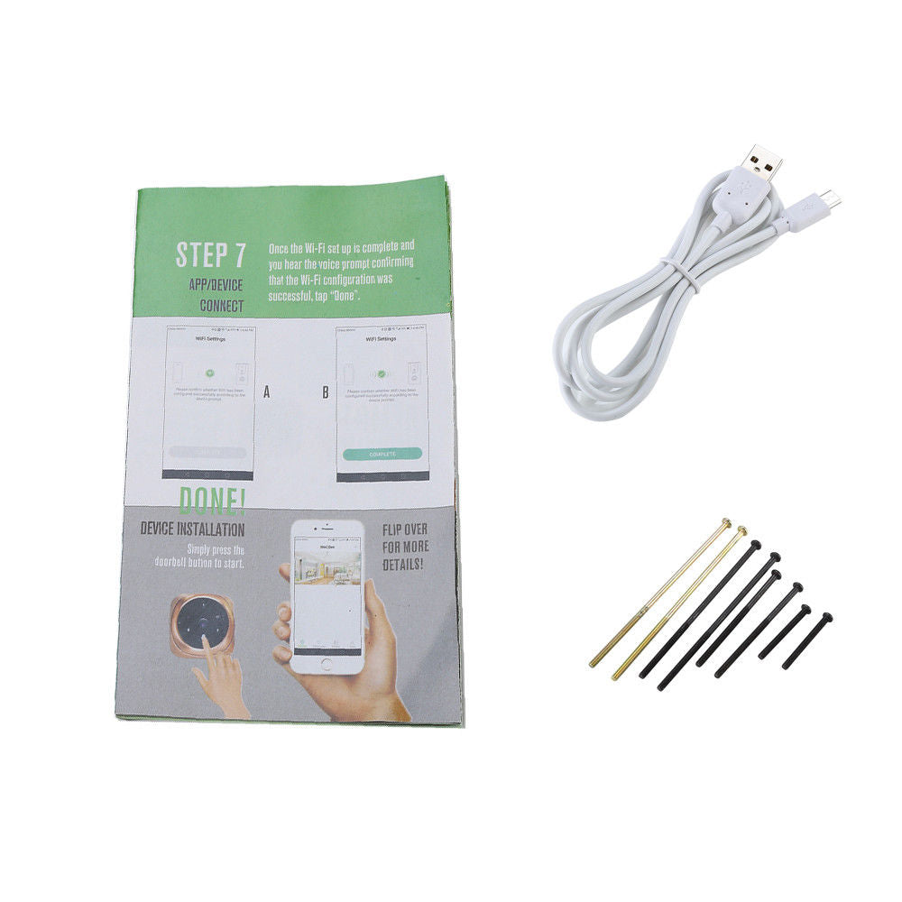 Smart Doorbell with WiFi Peephole Camera 720P by HitMyNeed