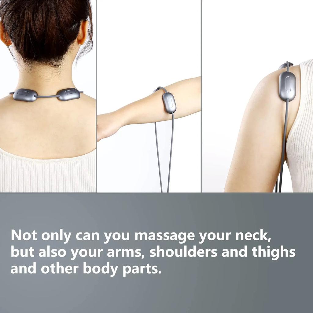 Smart EMS Hanging Neck Massager with Heat Therapy by HitMyNeed