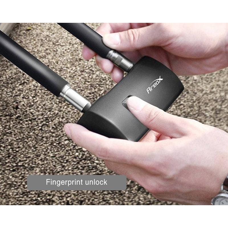 Smart Fingerprint Bike U-Lock with USB Charging by HitMyNeed