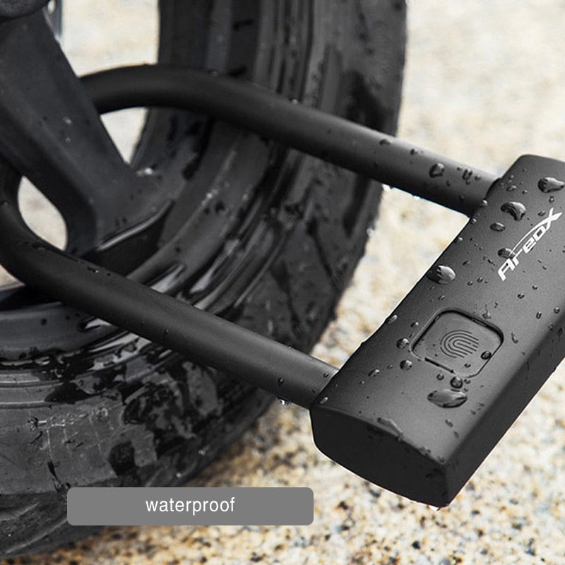 Smart Fingerprint Bike U-Lock with USB Charging by HitMyNeed
