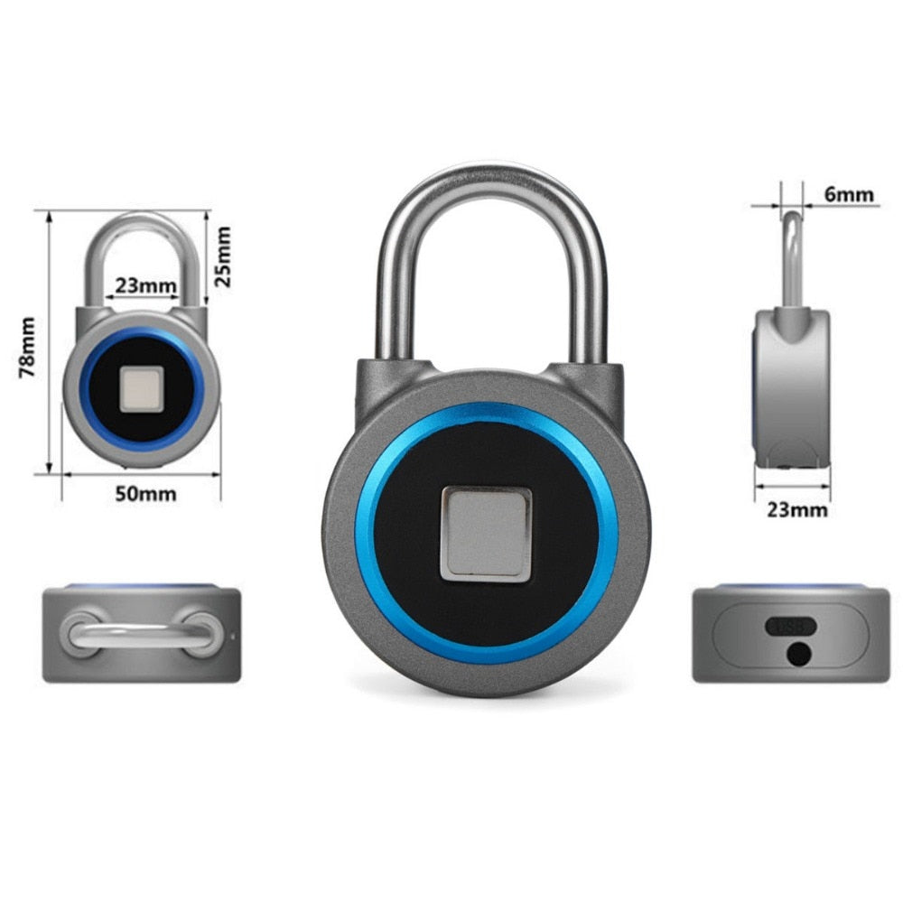 Smart Fingerprint Padlock with App Control by HitMyNeed