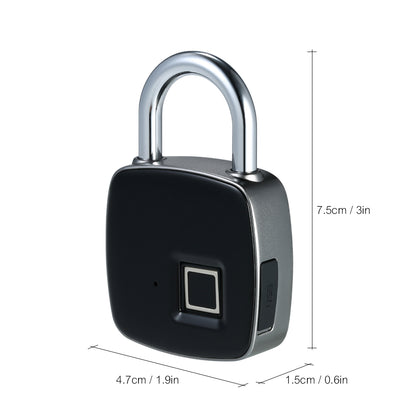 Smart Fingerprint Padlock with Rechargeable Battery by HitMyNeed