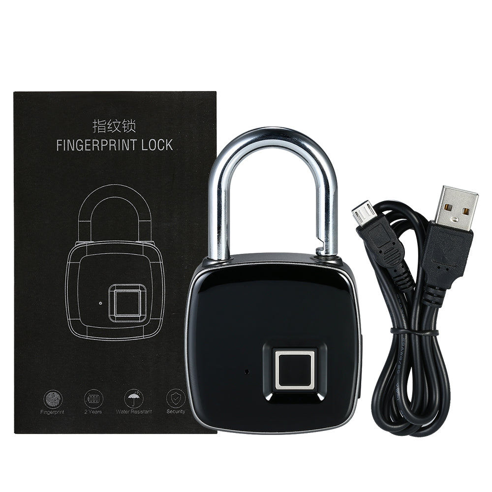 Smart Fingerprint Padlock with Rechargeable Battery by HitMyNeed