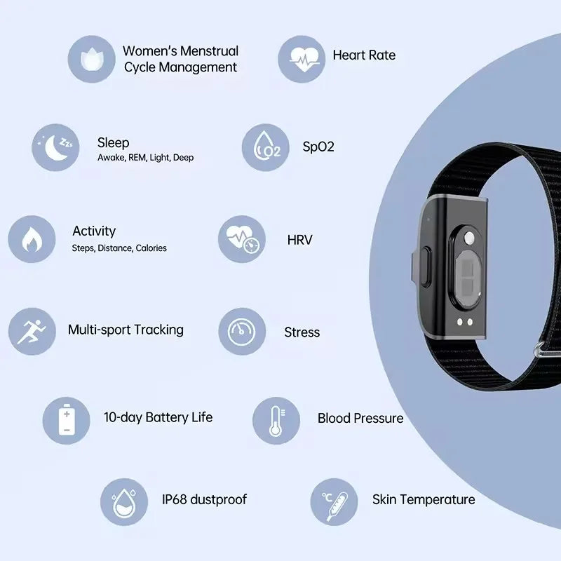 Smart Fitness Bracelet with Heart & Activity Tracking by HitMyNeed
