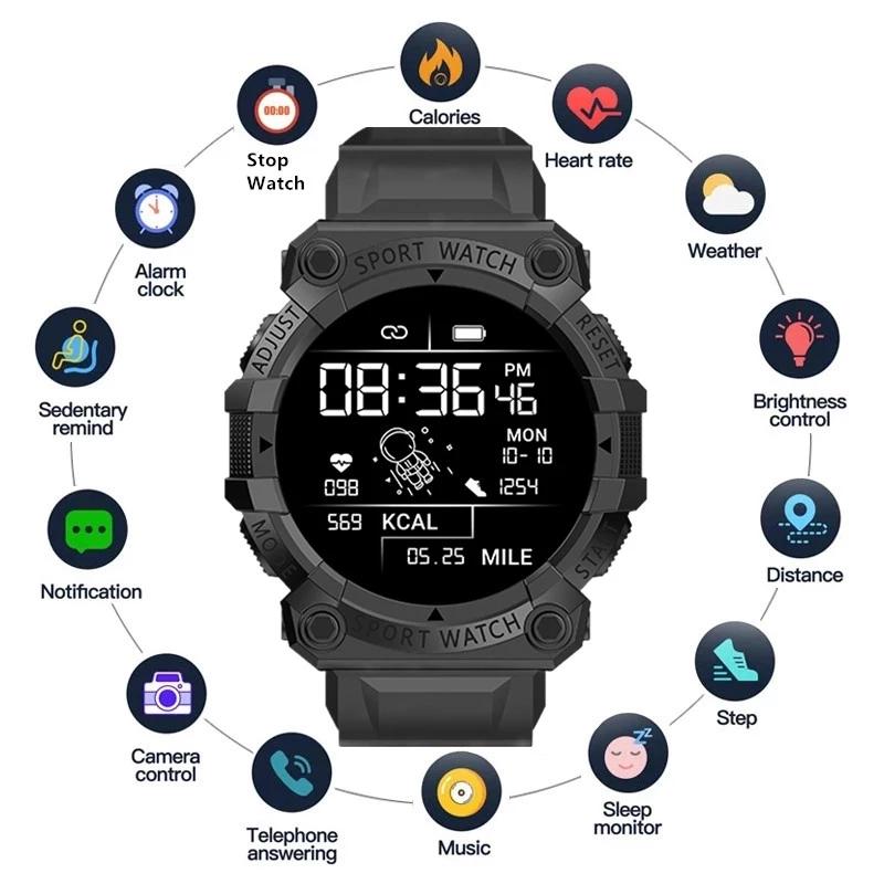 Smart Fitness Watch with Bluetooth & Health Tracking by HitMyNeed