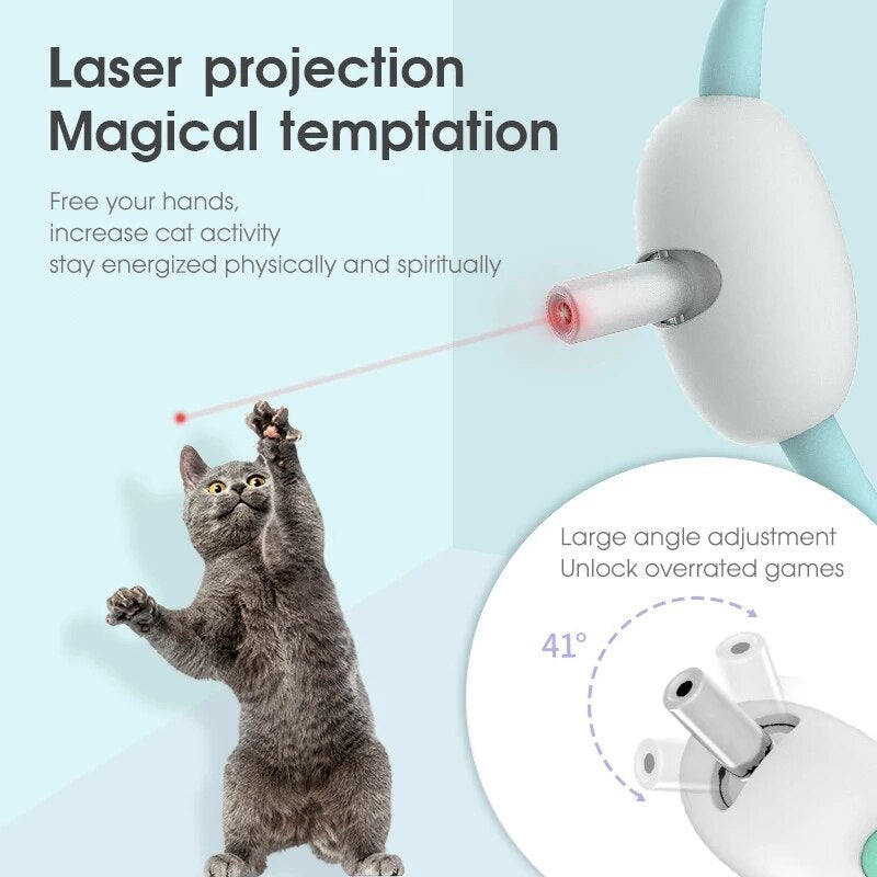Smart Laser Cat Collar with USB Rechargeable Toy by HitMyNeed
