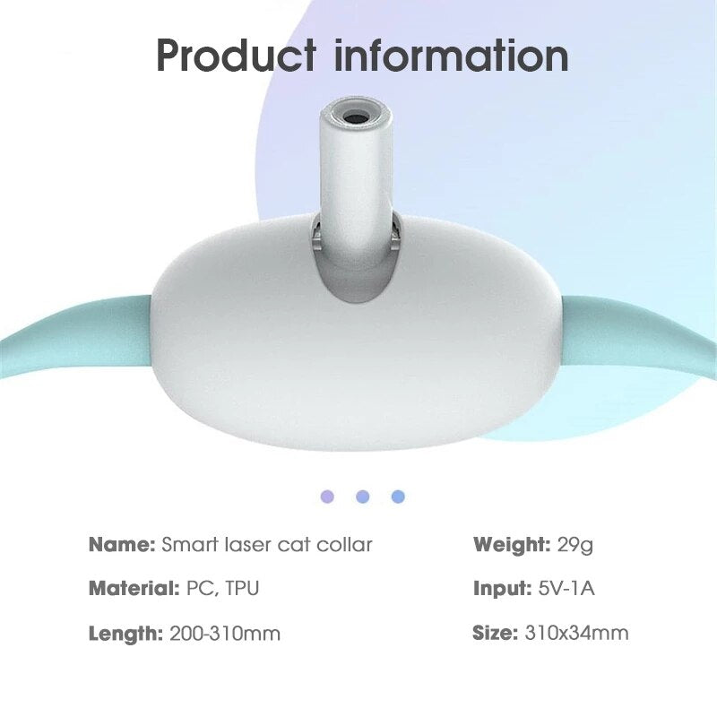 Smart Laser Cat Collar with USB Rechargeable Toy by HitMyNeed
