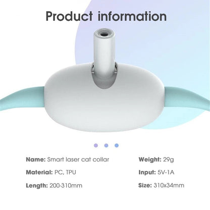 Smart Laser Cat Collar with USB Rechargeable Toy by HitMyNeed