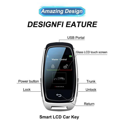 Smart LCD Keyless Entry Remote for Multiple Car Brands by HitMyNeed