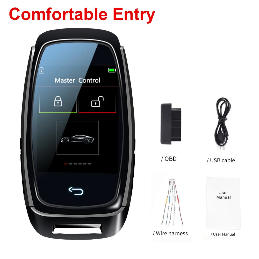 Smart LCD Keyless Entry Remote for Multiple Car Brands black by HitMyNeed