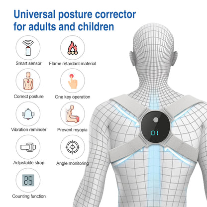 Smart LCD Posture Corrector Belt with Adjustable Straps by HitMyNeed