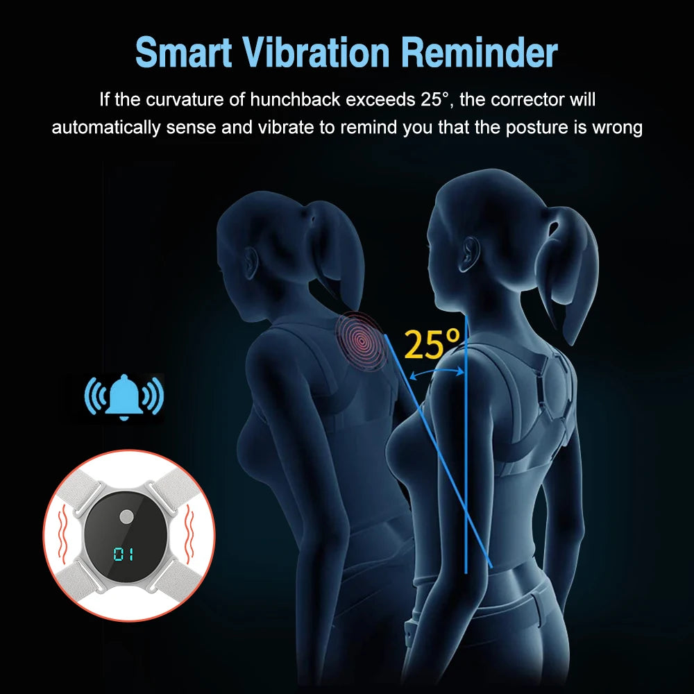 Smart LCD Posture Corrector Belt with Adjustable Straps by HitMyNeed