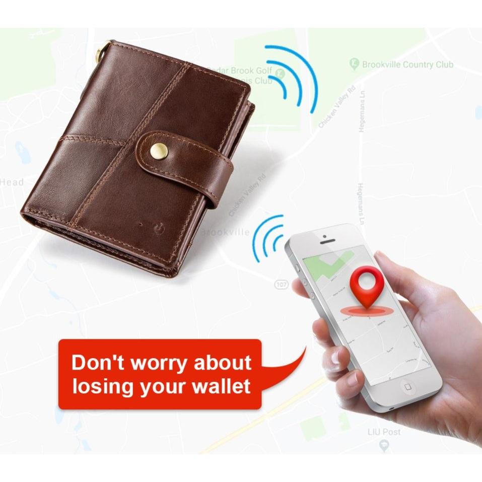 Smart Leather Wallet with Bluetooth Tracker by HitMyNeed
