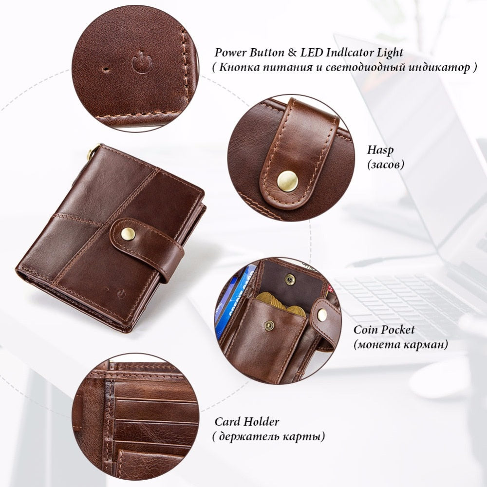 Smart Leather Wallet with Bluetooth Tracking by HitMyNeed