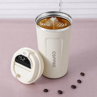 Smart LED Temperature Display Insulated Thermos 500ml 380ml white by HitMyNeed
