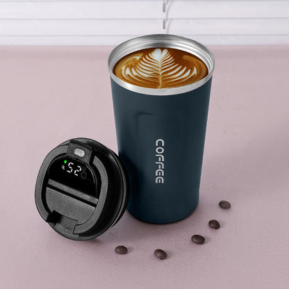 Smart LED Temperature Display Insulated Thermos 500ml 510ml blue by HitMyNeed