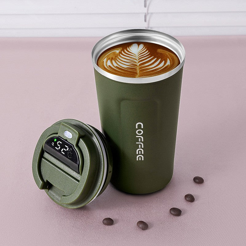 Smart LED Temperature Display Insulated Thermos 500ml 510ml green by HitMyNeed