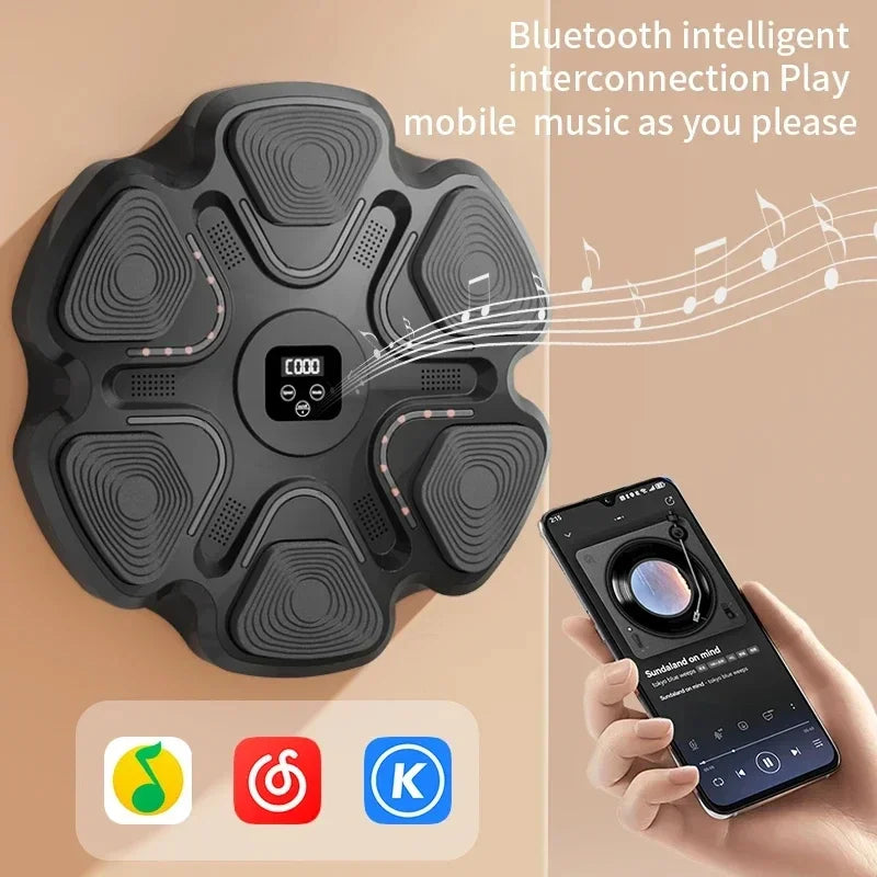 Smart Music Boxing Wall Trainer for Home Fitness by HitMyNeed