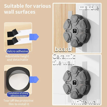 Smart Music Boxing Wall Trainer for Home Fitness by HitMyNeed