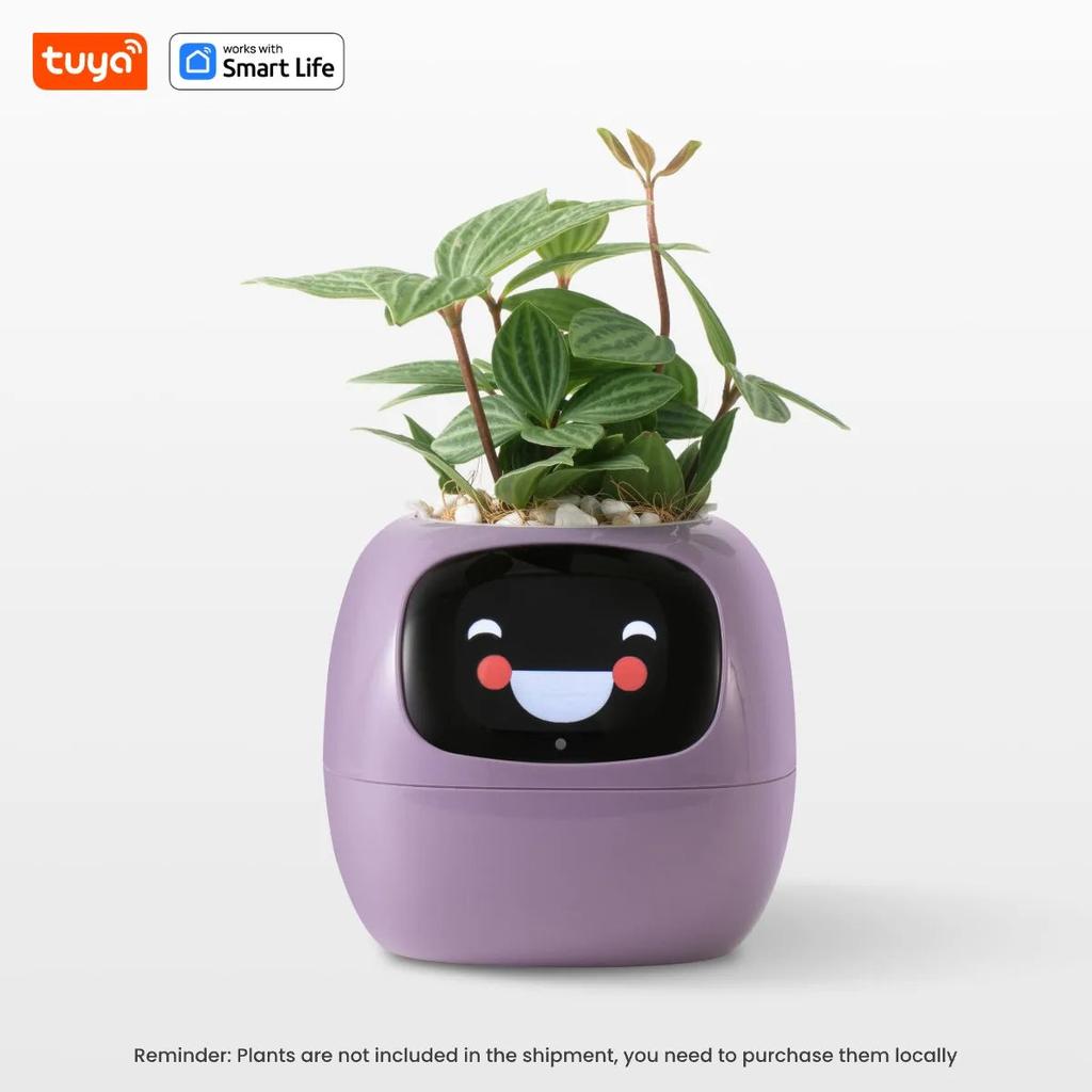 Smart Planter with AI, 49 Expressions & 7 Sensors purple by HitMyNeed