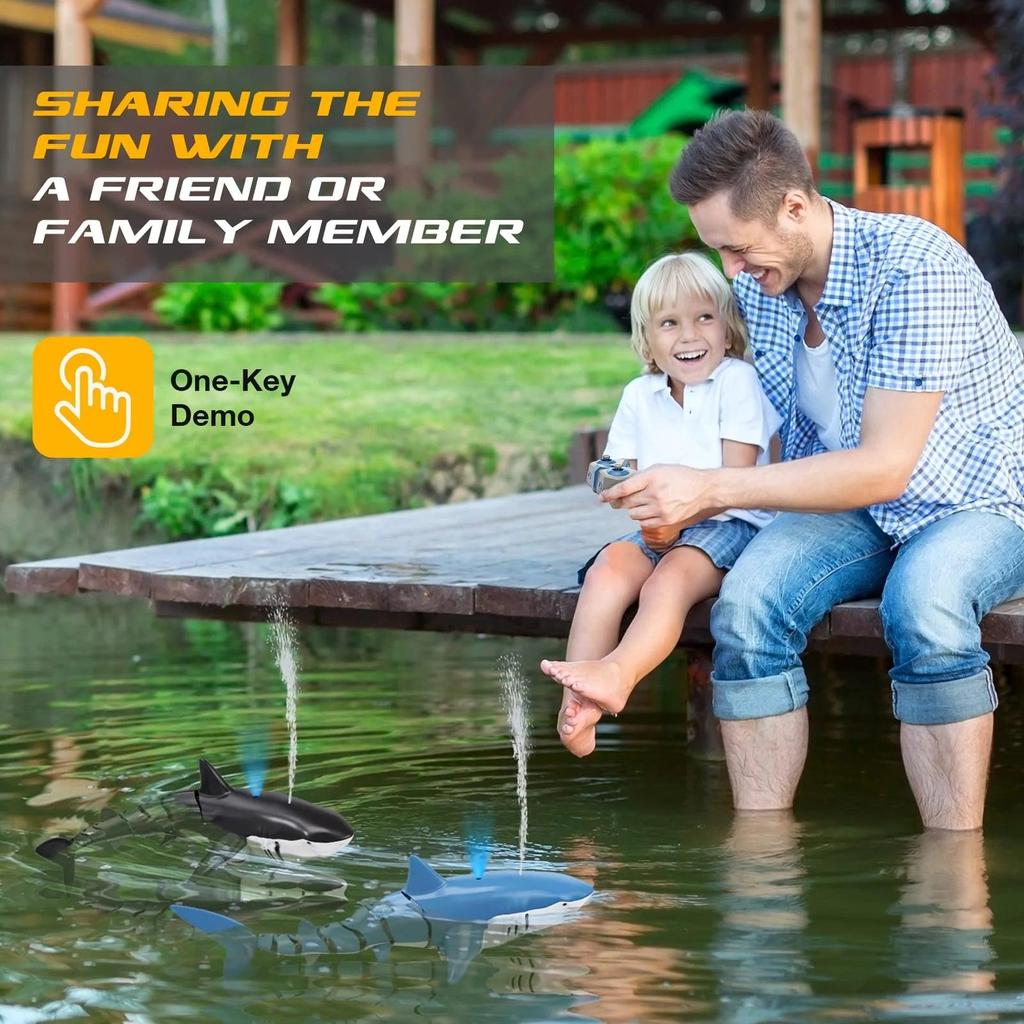 Smart RC Shark Water Spray Remote Control Toy by HitMyNeed