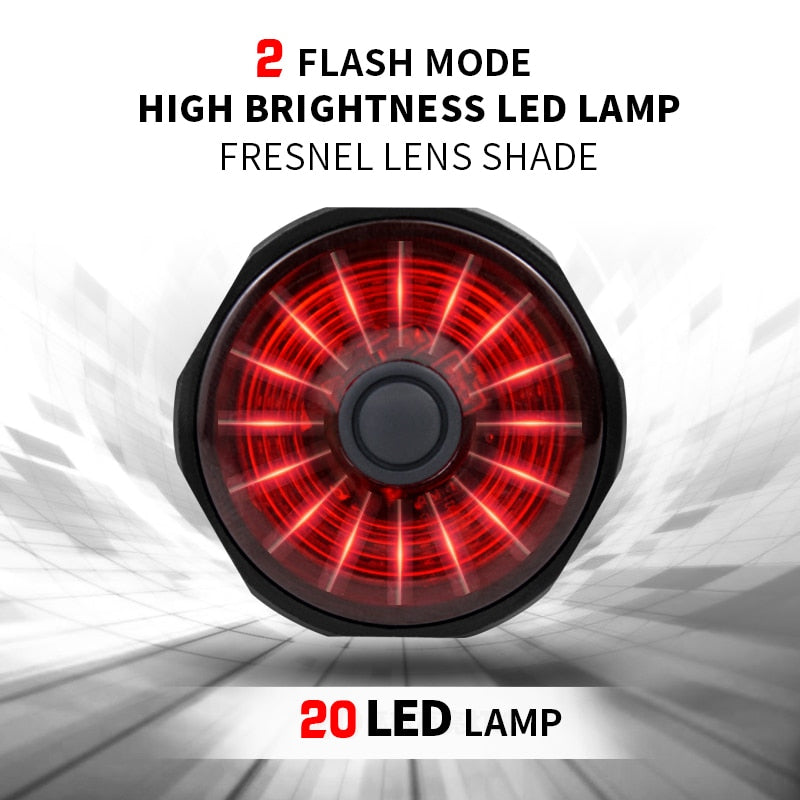 Smart Rechargeable Saddle Mounted Rear Bike Light by HitMyNeed
