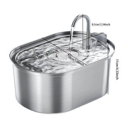 Smart Stainless Steel Cat & Dog Water Fountain 3.2L by HitMyNeed