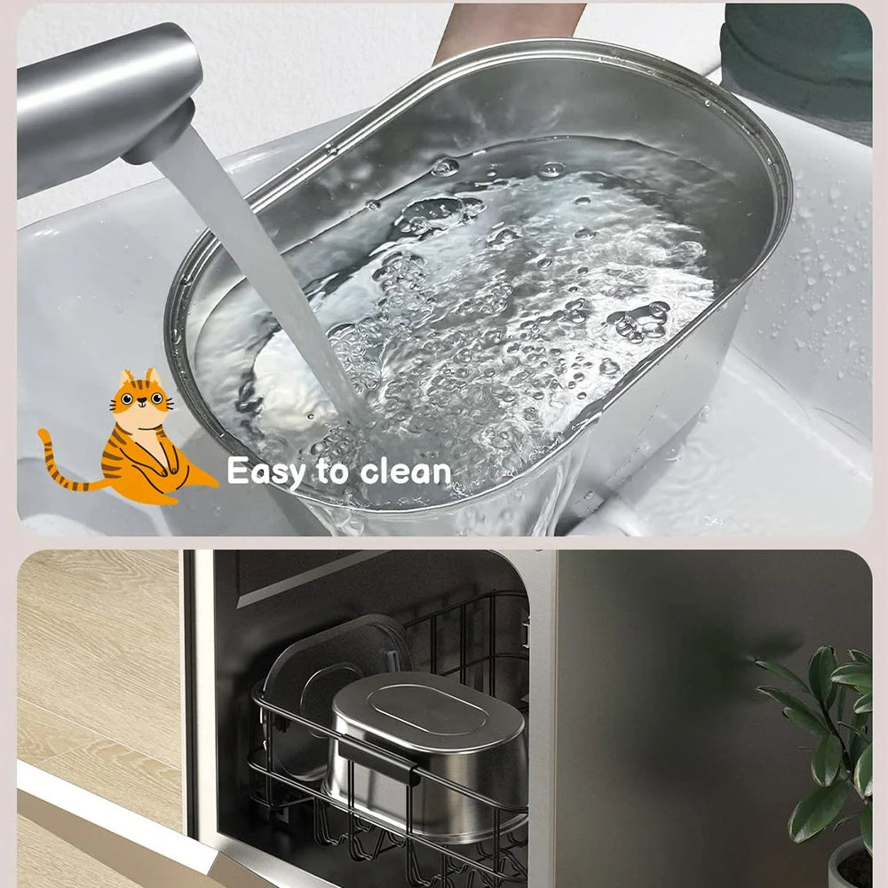 Smart Stainless Steel Cat & Dog Water Fountain 3.2L by HitMyNeed