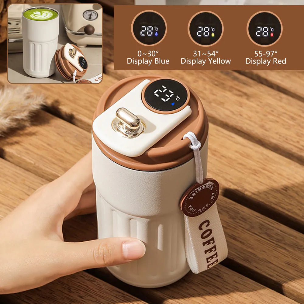 Smart Stainless Steel Thermos Bottle with LED Display by HitMyNeed