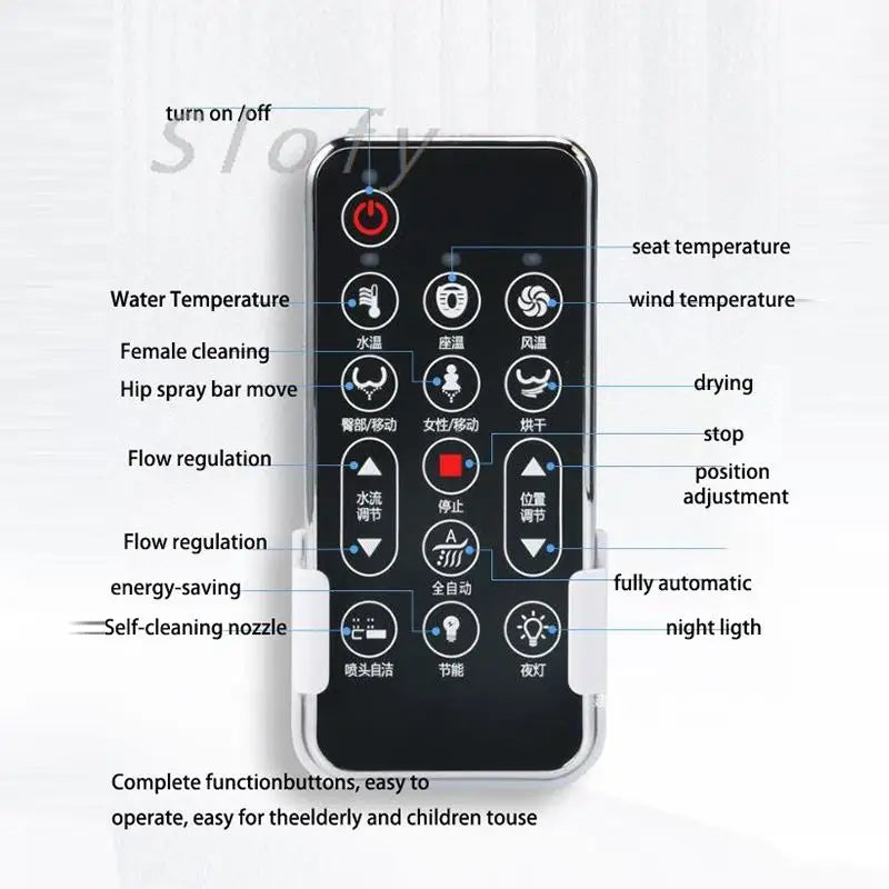 Smart Toilet Seat with Bidet, Dryer & Remote by HitMyNeed