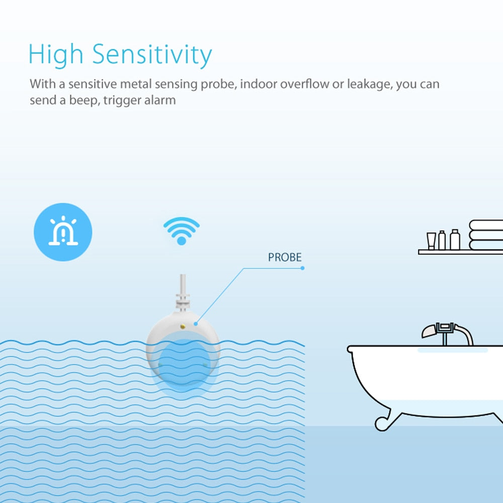 Smart Wireless Water Leak Detector Alarm by HitMyNeed