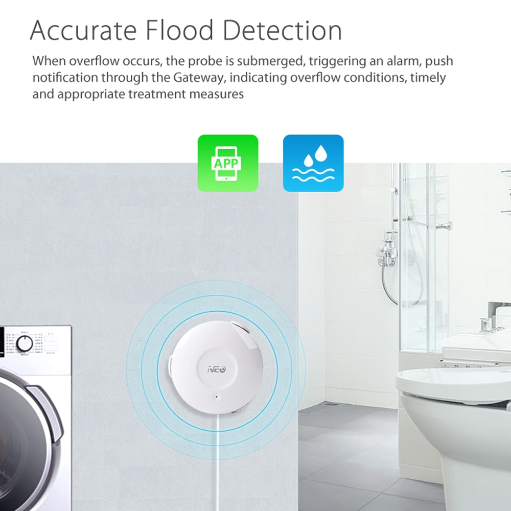 Smart Wireless Water Leak Detector Alarm by HitMyNeed