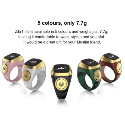 Smart Zikr Ring Tasbih Counter with Prayer Alerts by HitMyNeed