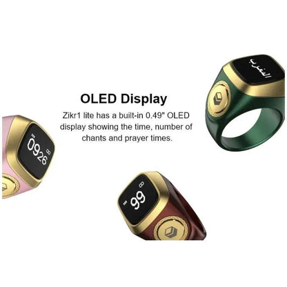 Smart Zikr Ring Tasbih Counter with Prayer Alerts by HitMyNeed
