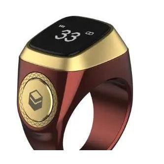 Smart Zikr Ring Tasbih Counter with Prayer Alerts coffee-20mm by HitMyNeed