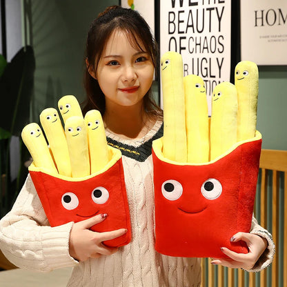 Smile French Fries Plush Pillow Set for Sofa & Car by HitMyNeed