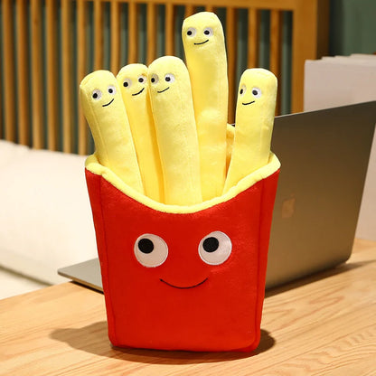 Smile French Fries Plush Pillow Set for Sofa & Car by HitMyNeed