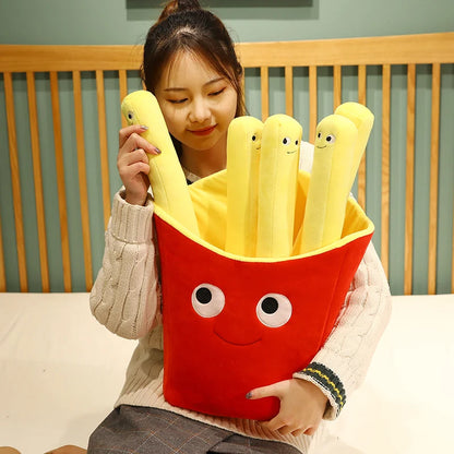 Smile French Fries Plush Pillow Set for Sofa & Car L - 40cm by HitMyNeed